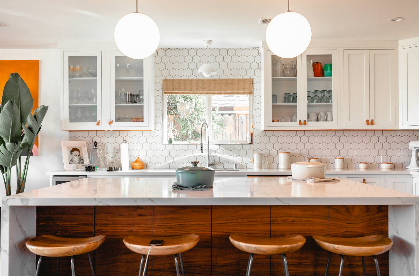 Clean modern kitchen in a furnished rental