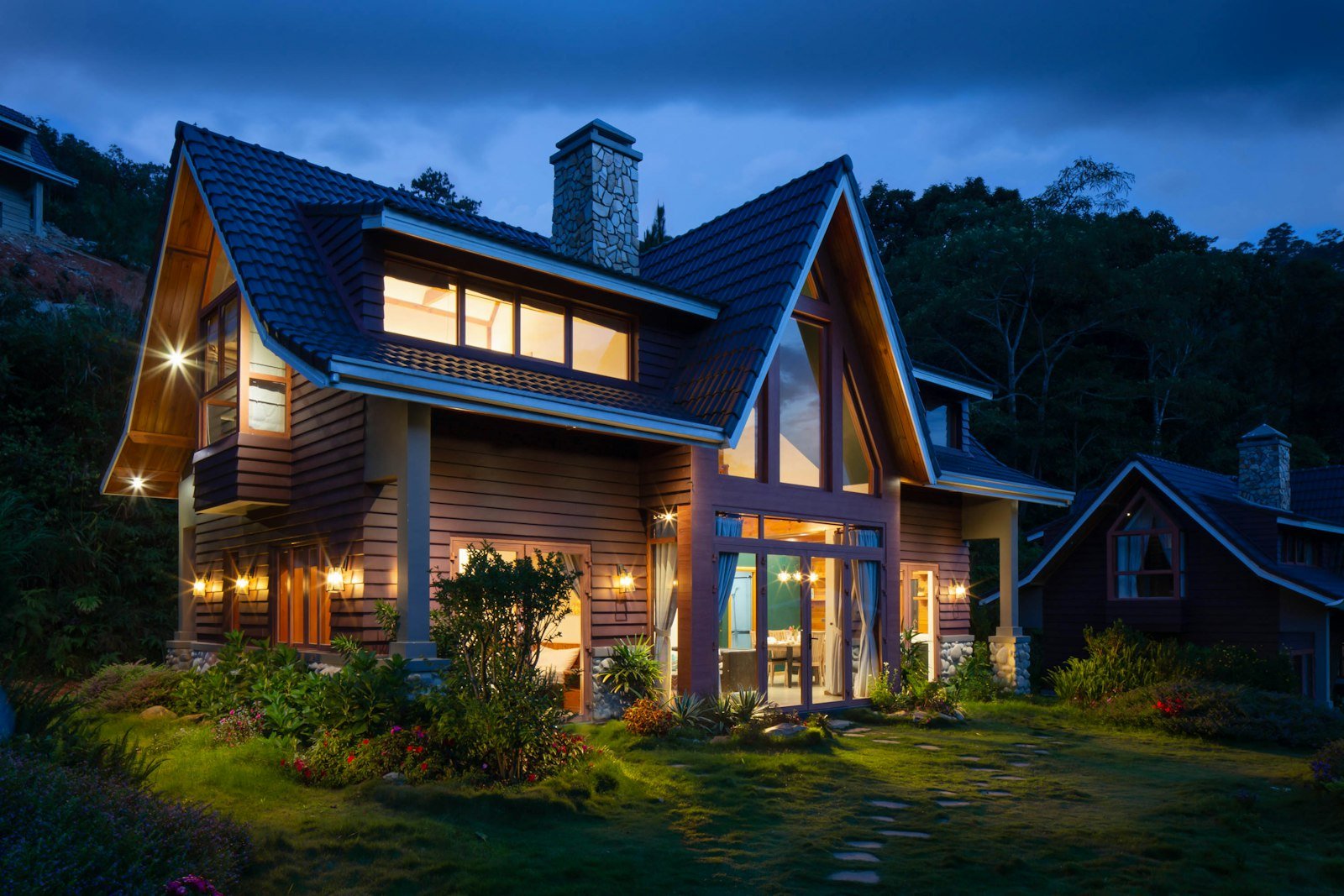 Exterior of a modern short-term rental near an entertainment destination