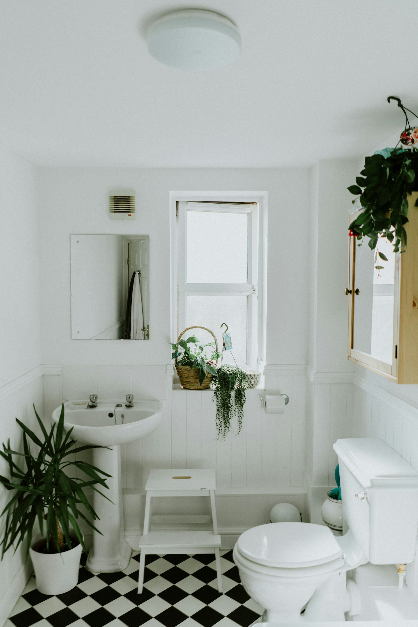 A calm, clean bathroom with neatly arranged towels