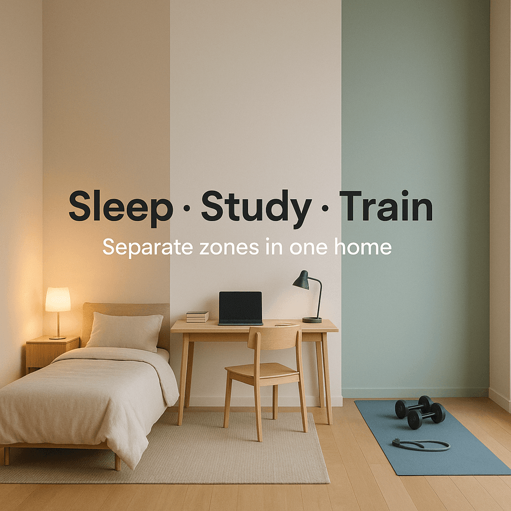 sleep study train separate zones home