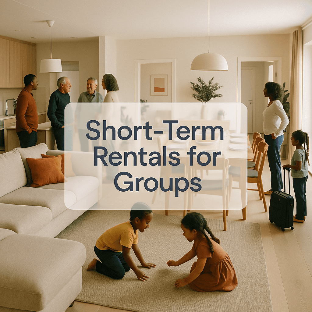 short term rentals large families group stays